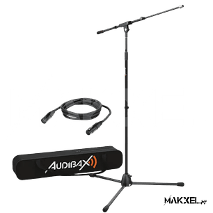 Suporte de Microfone Audibax AYRA MS-10 Plus + Bolsa + XLR 3 metros