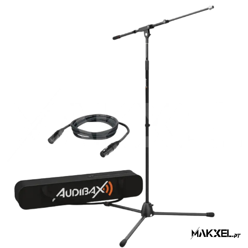 Suporte de Microfone Audibax AYRA MS-10 Plus + Bolsa + XLR 3 metros 1