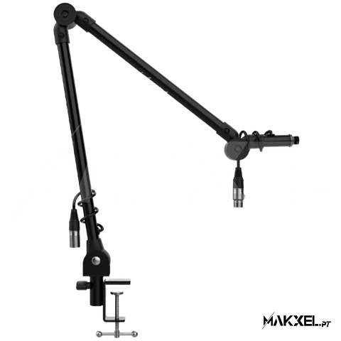 Audibax MTS-20 Suporte de Mesa Microfone com Braço Articulado Pré-Fiado
