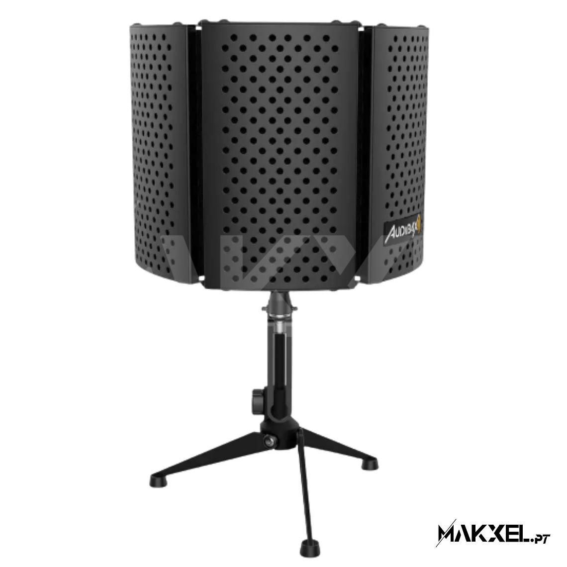 Suporte Microfone de Estúdio Audibax MST-10 Tela de Reflexão Preto Dobrável 1