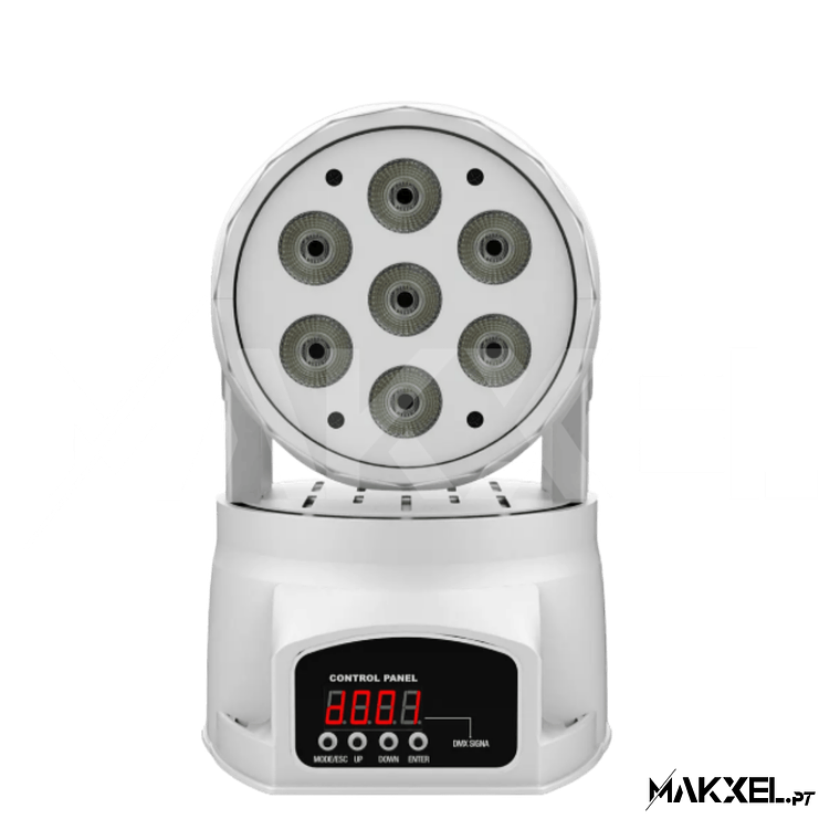 Audibax Iowa 70 Branco Moving Head Disco Wash 70W LED 4 em 1 RGBW 1