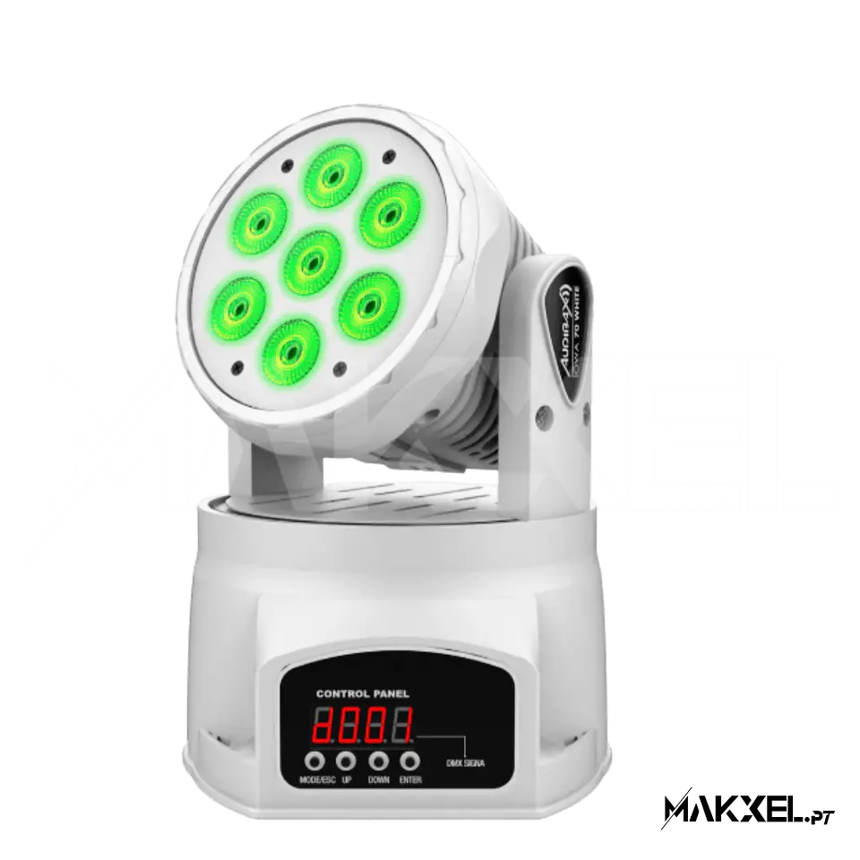 Audibax Iowa 70 Branco Moving Head Disco Wash 70W LED 4 em 1 RGBW 2