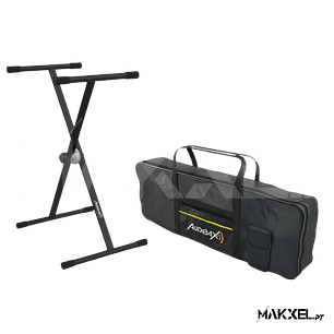 Audibax Onyx Suporte para Teclado + Estojo para Teclado 61 Teclas