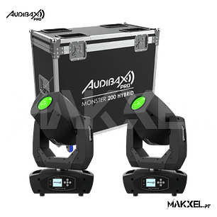 Audibax Pro Monster 200 Hybrid 2 Unidades + Flightcase
