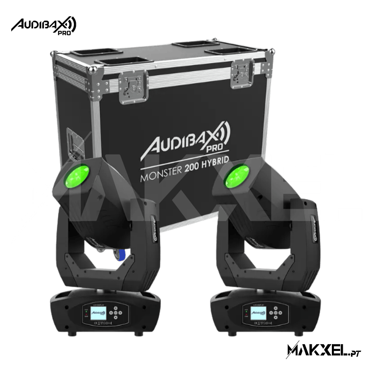 Audibax Pro Monster 200 Hybrid 2 Unidades + Flightcase 1