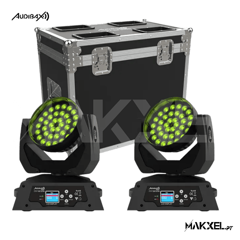 Audibax Iowa 360 Zoom 2 Unidades + Flightcase