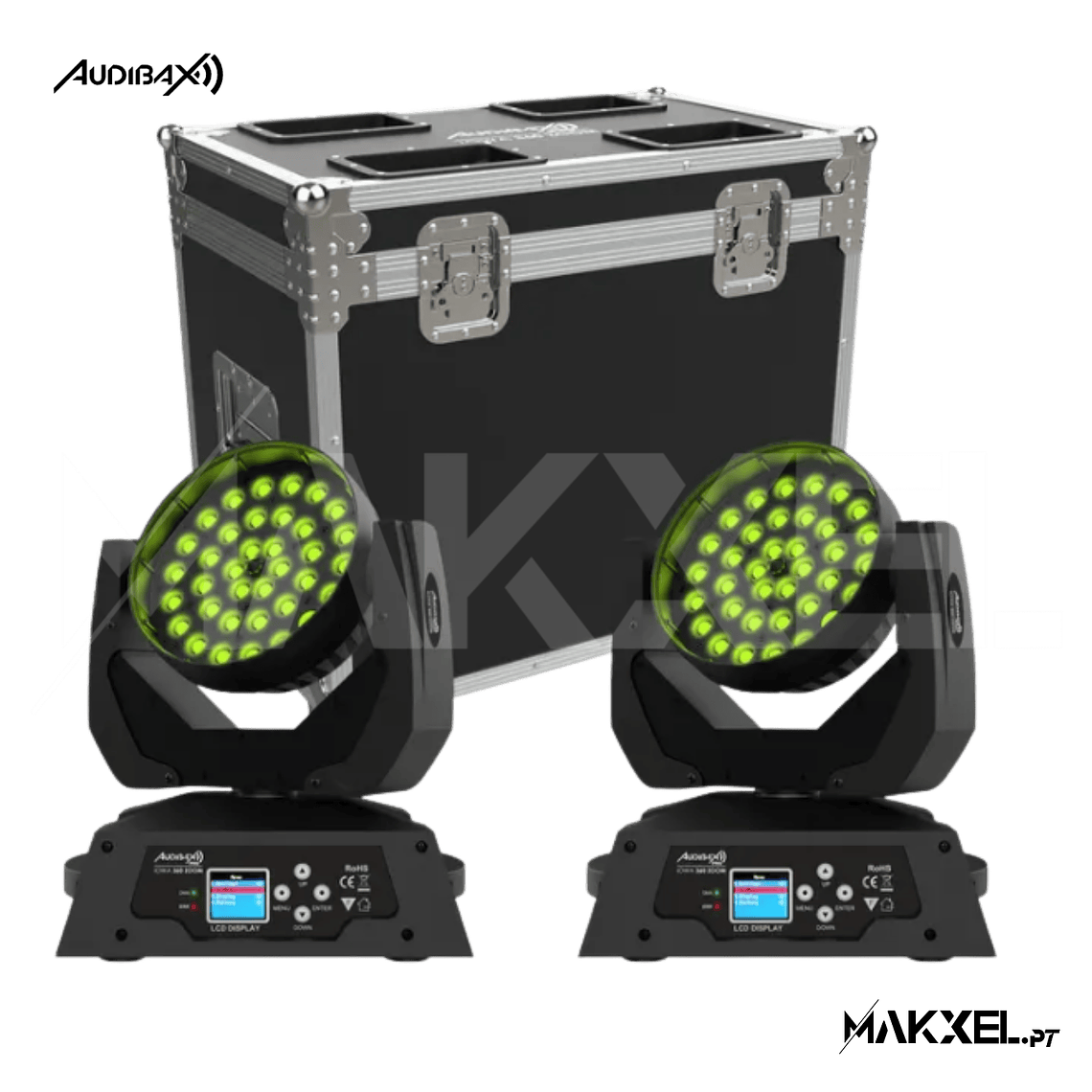 Audibax Iowa 360 Zoom 2 Unidades + Flightcase 1