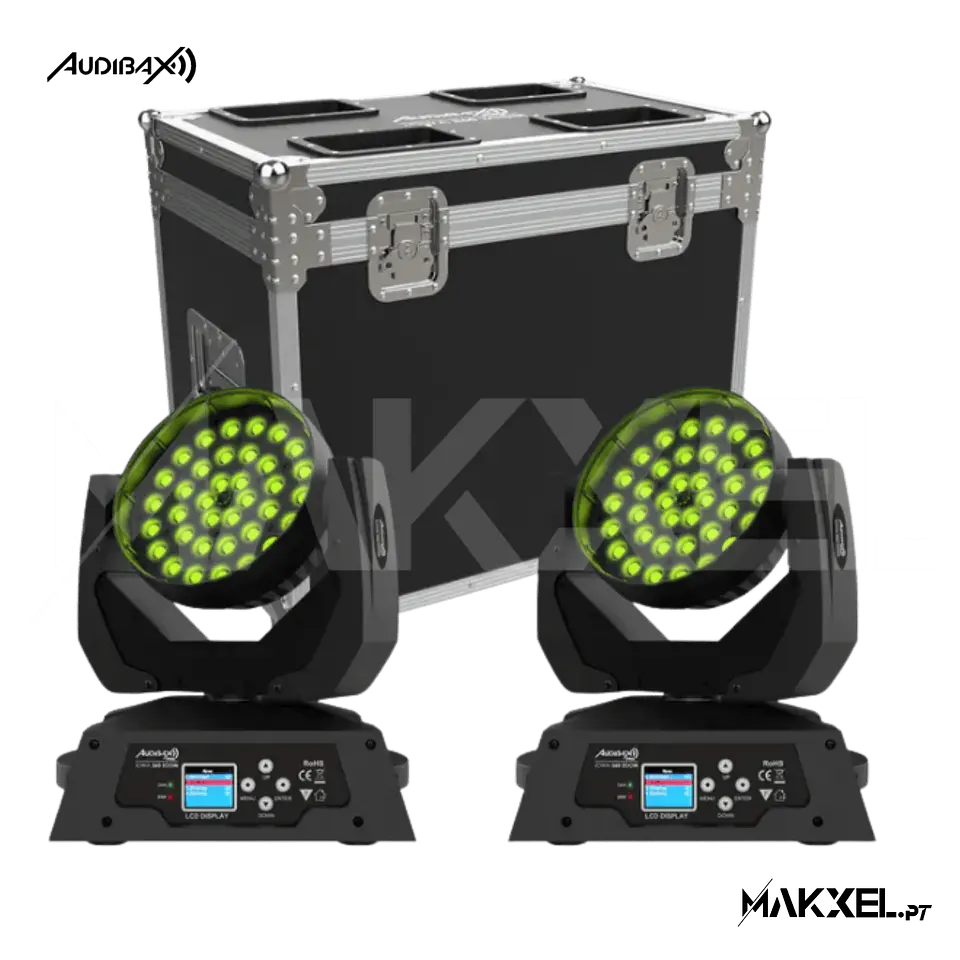 Audibax Iowa 360 Zoom 2 Unidades + Flightcase 1