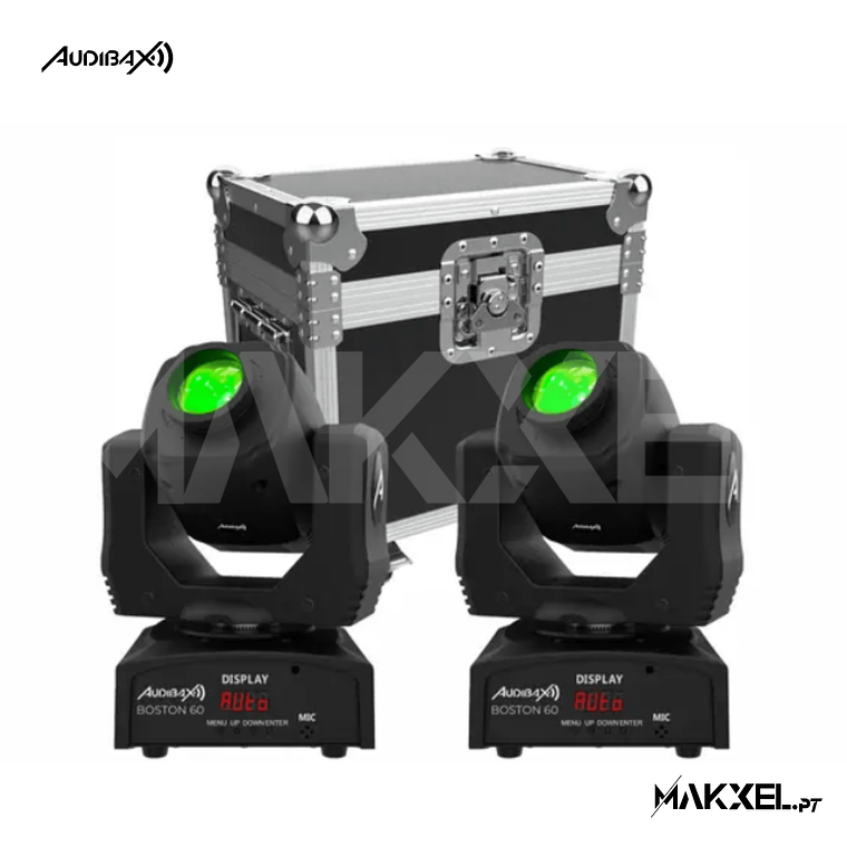 Kit 2 Audibax Boston 60 + Flightcase 1