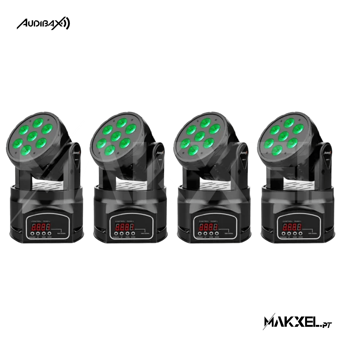 Kit 4 Audibax IOWA 70 RGBW 4 in 1 Wash BLACK 1