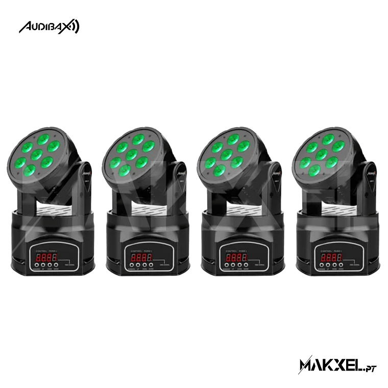 Kit 4 Audibax IOWA 70 RGBW 4 in 1 Wash BLACK 1