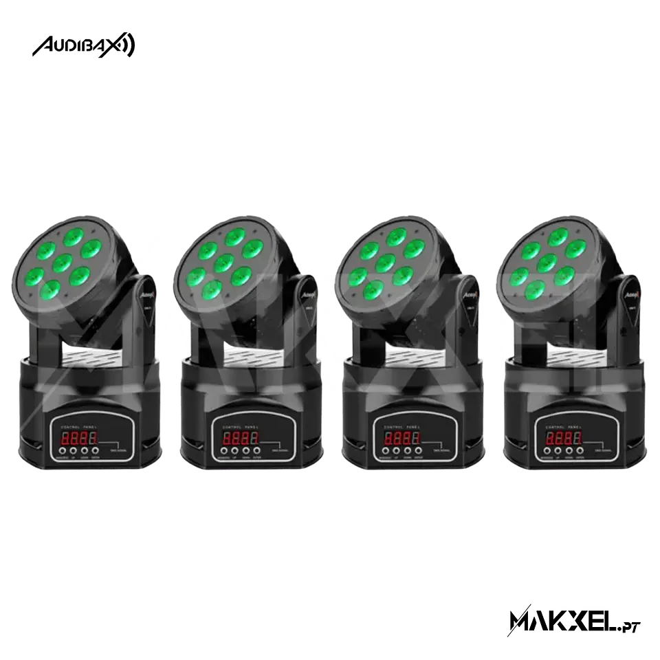 Kit 4 Audibax IOWA 70 RGBW 4 in 1 Wash BLACK 1