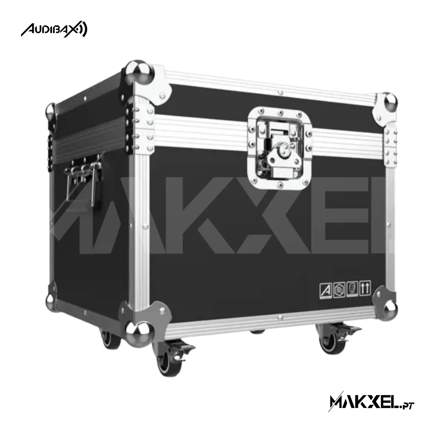 Kit 4 Audibax Boston 30 Ring + Flightcase 12