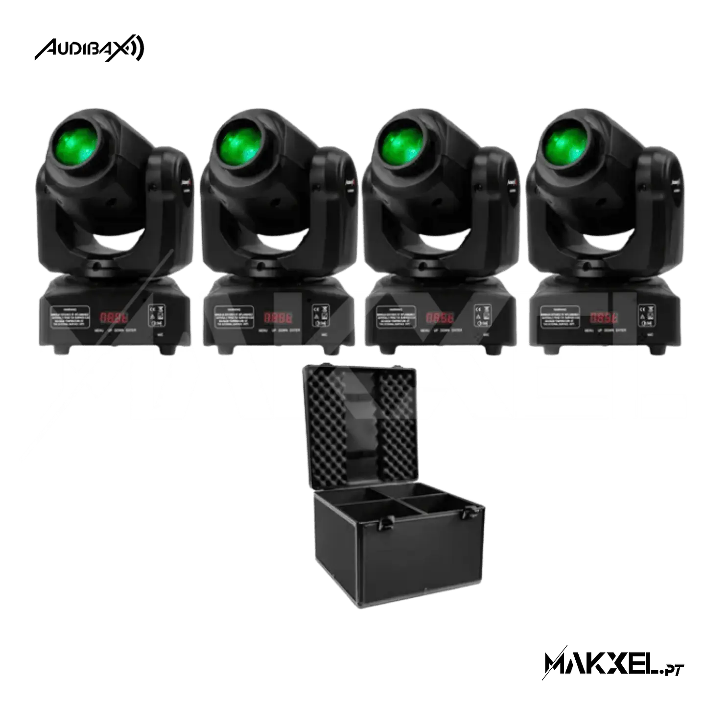 KIT 4 Audibax Moving head Boston 10 + Flightcase (Mala) 1
