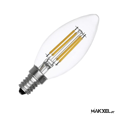Lâmpada FilamentoLED E14 4W 470 lm C35 Vela