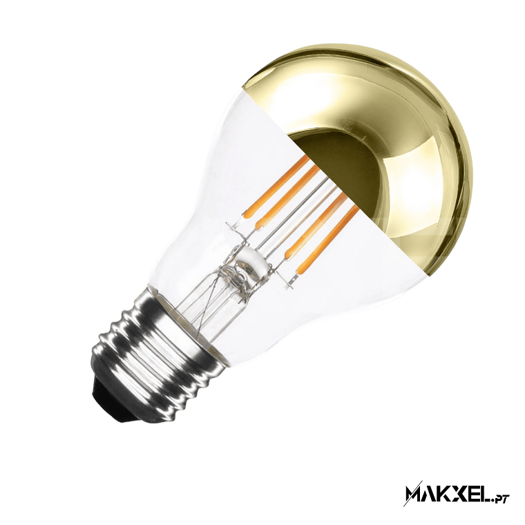 Lâmpada Filamento LED E27 6W A60 Gold Reflect 2200K Super Quente 1