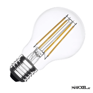 Lâmpada Filamento LED E27 8W Regulável A60 4000K Branco Neutro