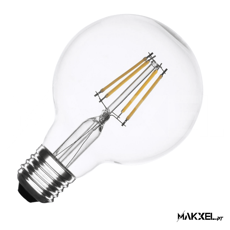 Lâmpada Filamento LED E27 6W G80 2700K Branco Quente 1