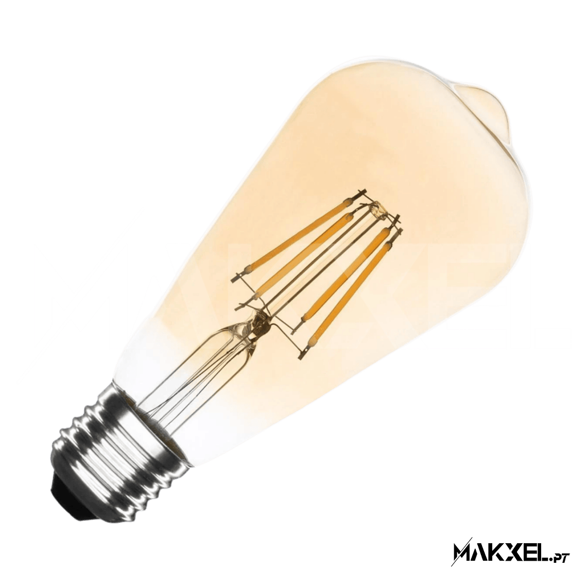 Lâmpada Filamento LED E27 6W Regulável ST64 Gold 1