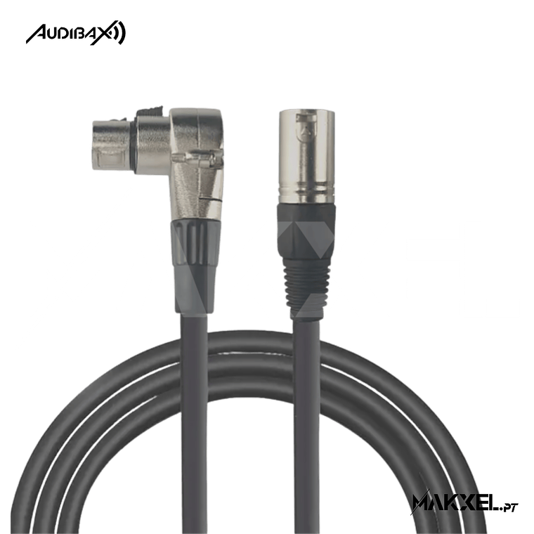 Audibax Silver XLR com cotovelo 1
