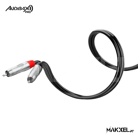 Audibax Pro Cabo 2 XLR macho para 2 RCA 3 metros preto