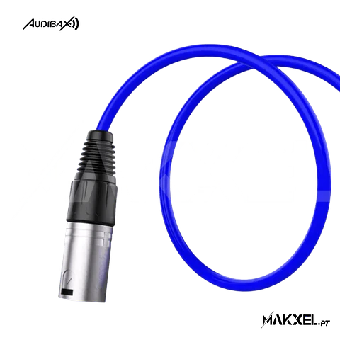 Audibax Silver XLR Macho - XLR Fêmea 10 M Azul