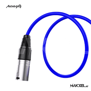 Audibax Silver XLR Macho - XLR Fêmea 10 M Azul