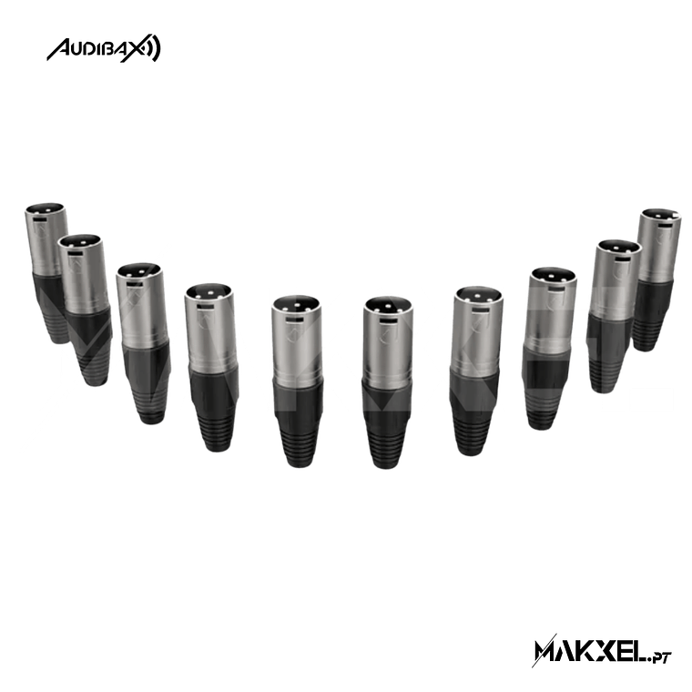 Audibax Silver Silver XLR Conector macho - Pack de 10 Unidades 1
