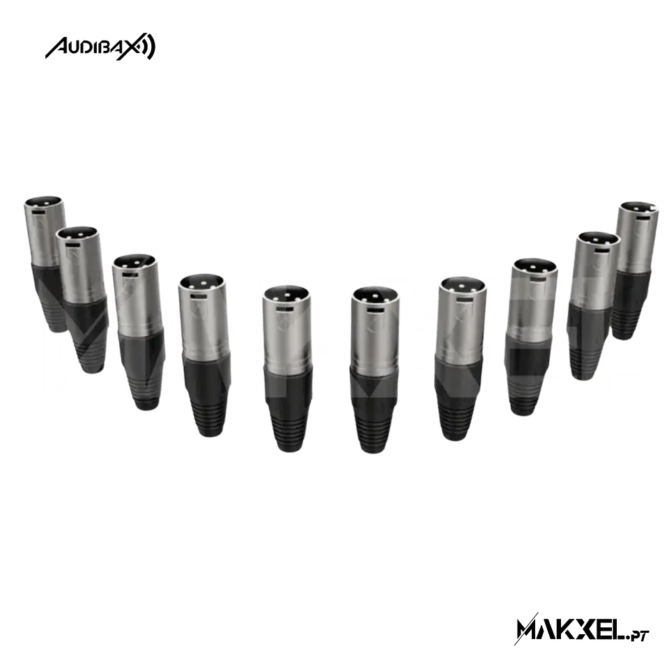 Audibax Silver Silver XLR Conector macho - Pack de 10 Unidades 1