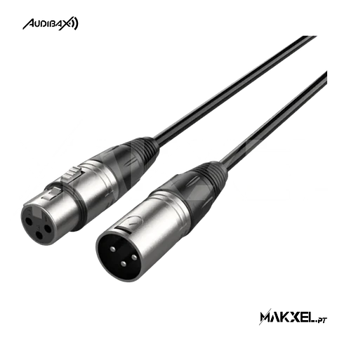 Audibax Silver XLR Cabo Macho - XLR Fêmea 15 Metros