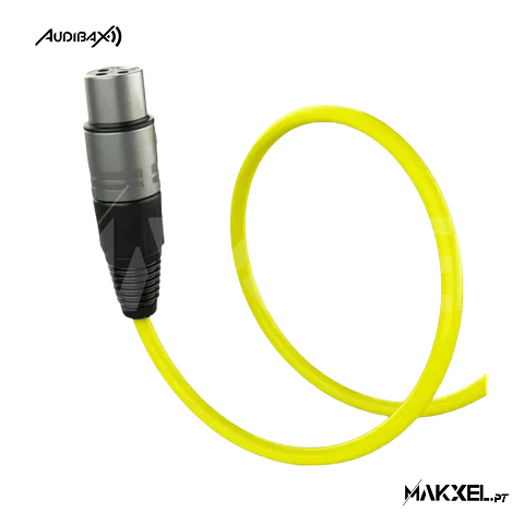 Audibax Silver XLR Cabo Macho - XLR Fêmea 10 Metros Amarelo