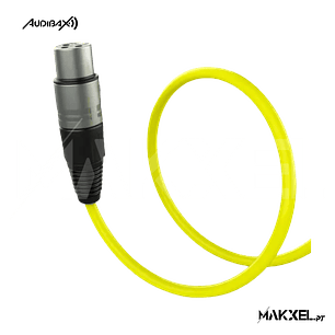 Audibax Silver XLR Cabo Macho - XLR Fêmea 10 Metros Amarelo