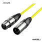 Audibax Silver XLR Cabo Macho - XLR Fêmea 10 Metros Amarelo - Thumbnail 1
