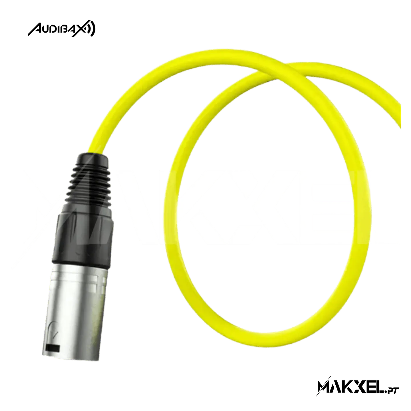 Audibax Silver XLR Cabo Macho - XLR Fêmea 10 Metros Amarelo 3