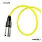 Audibax Silver XLR Cabo Macho - XLR Fêmea 10 Metros Amarelo - Thumbnail 3