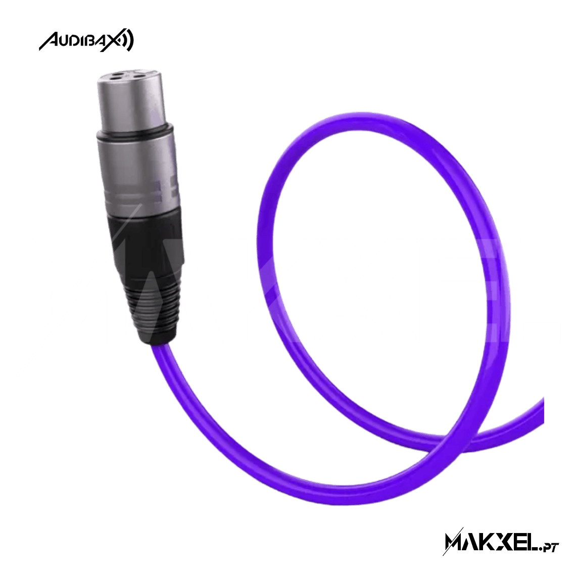 Audibax Silver XLR Cabo Macho - XLR Fêmea 10 M Roxo 2