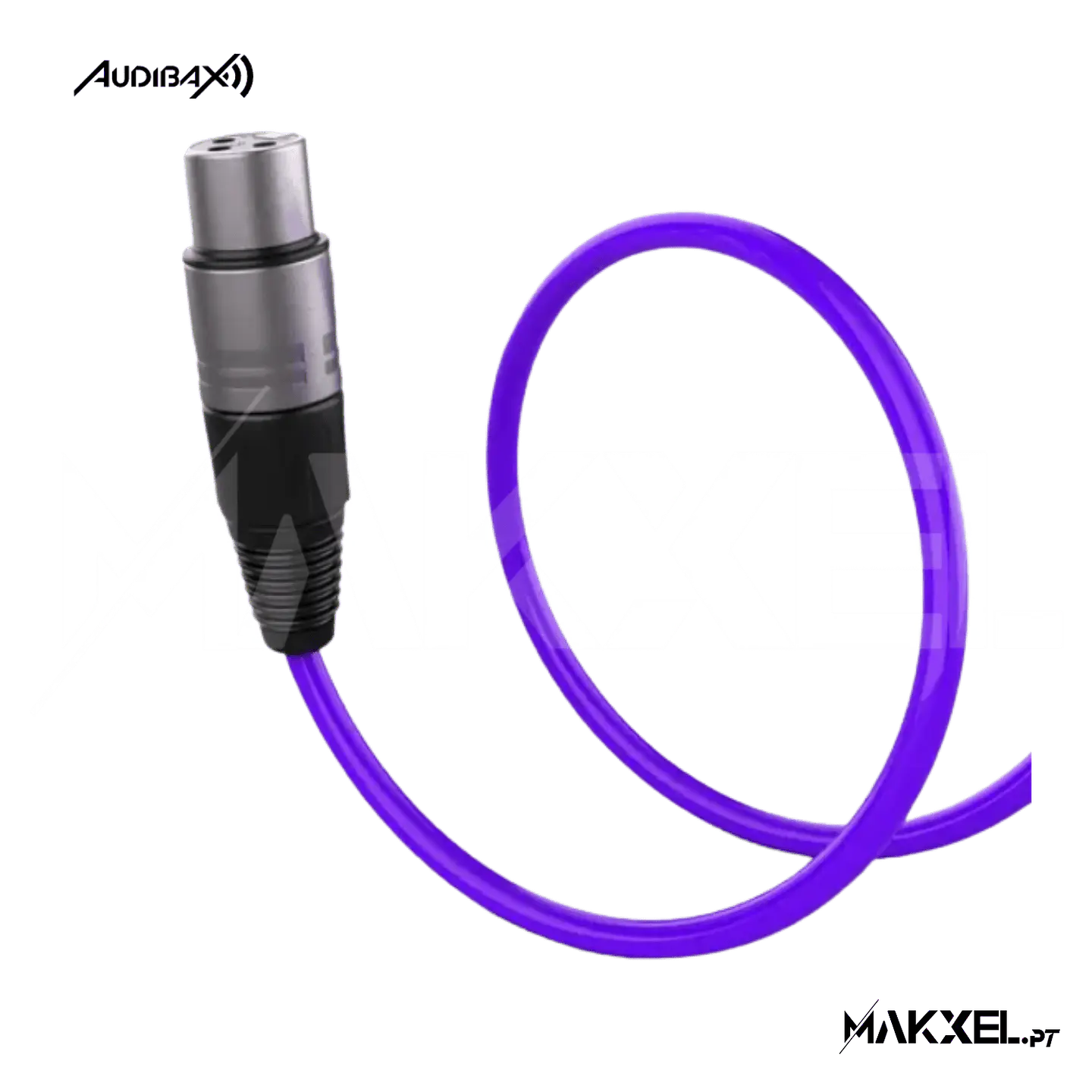 Audibax Silver XLR Cabo Macho - XLR Fêmea 10 M Roxo 2
