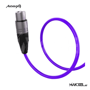 Audibax Silver XLR Cabo Macho - XLR Fêmea 10 M Roxo