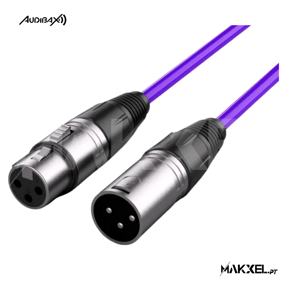 Audibax Silver XLR Cabo Macho - XLR Fêmea 10 M Roxo 1