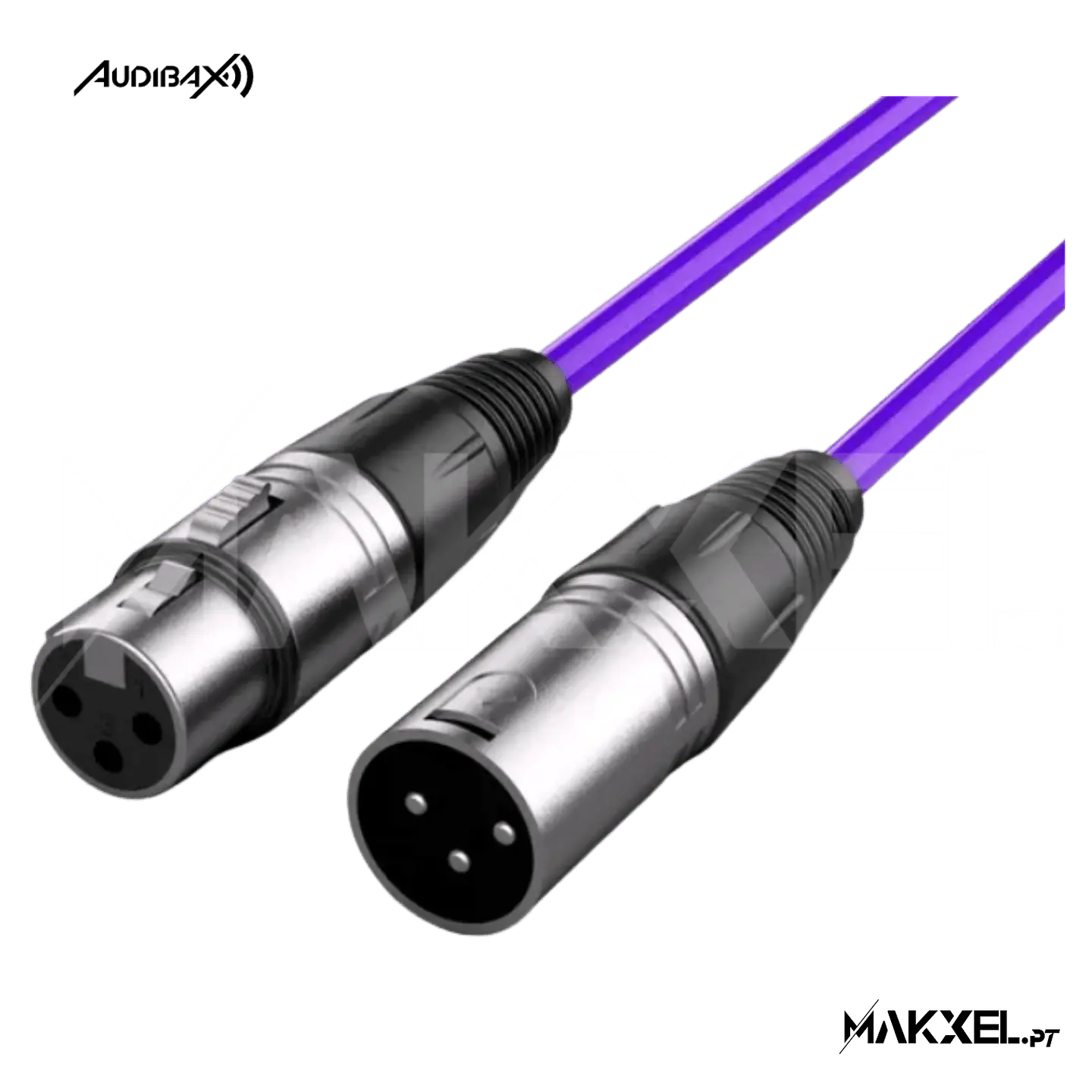 Audibax Silver XLR Cabo Macho - XLR Fêmea 10 M Roxo 1