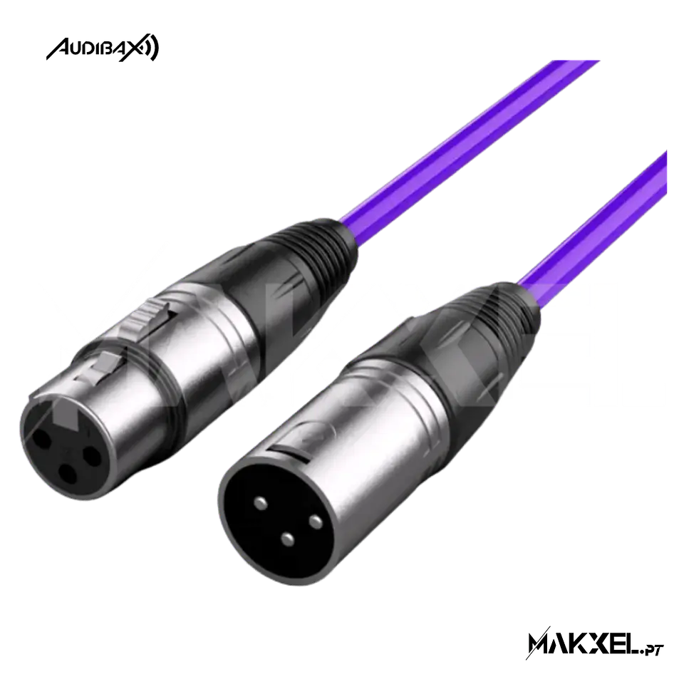 Audibax Silver XLR Cabo Macho - XLR Fêmea 10 M Roxo 1
