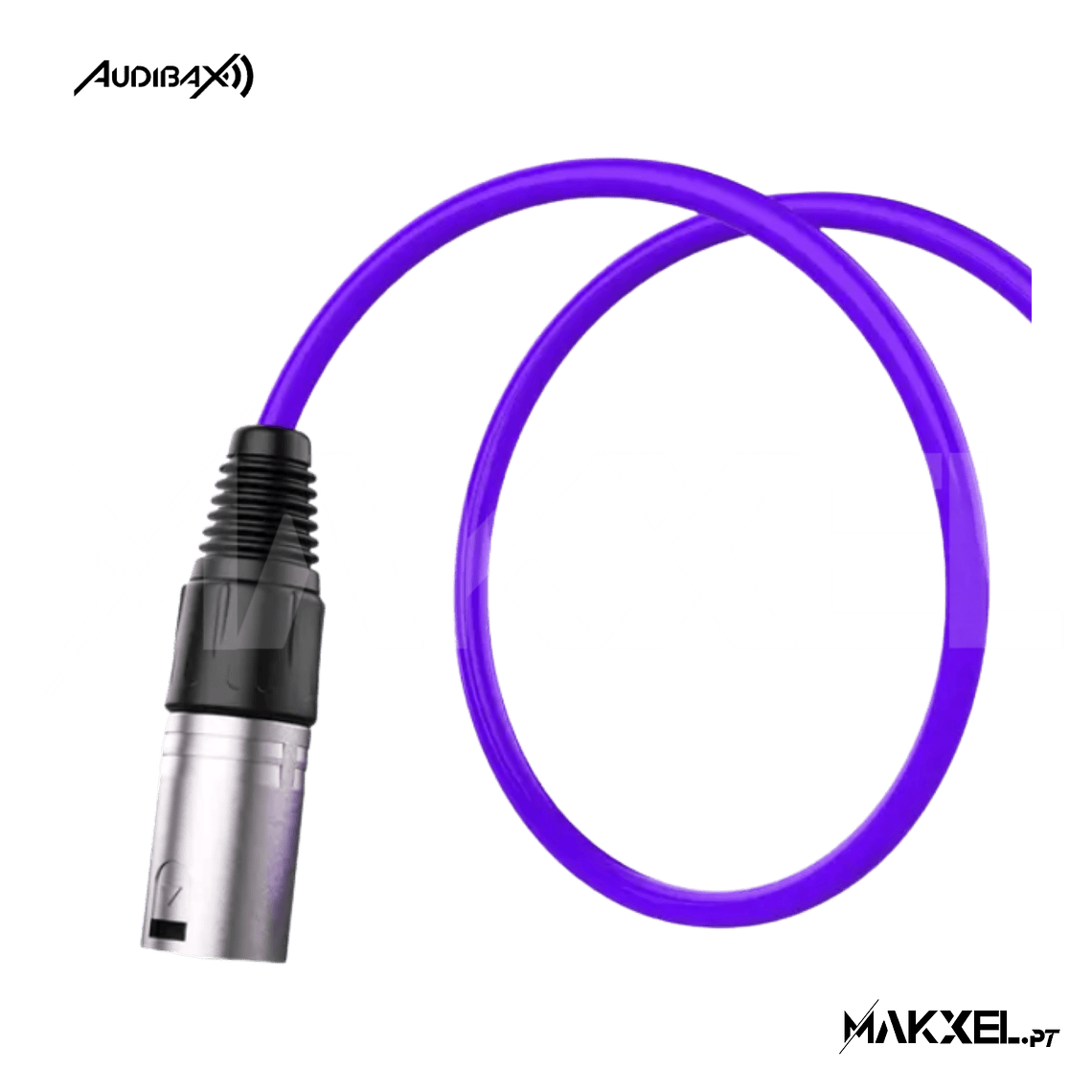Audibax Silver XLR Cabo Macho - XLR Fêmea 10 M Roxo 3