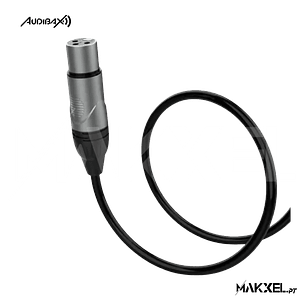 Audibax Silver XLR Fêmea para Jack Mono 10 M