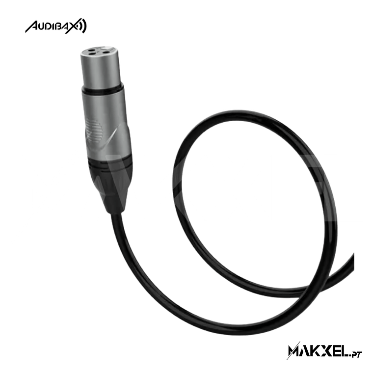Audibax Silver XLR Fêmea para Jack Mono 10 M 2