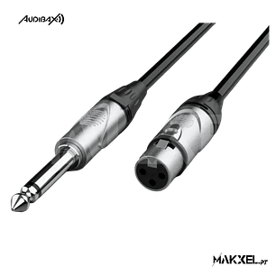Audibax Silver XLR Fêmea para Jack Mono 10 M