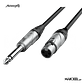 Audibax Silver XLR Fêmea para Jack Mono 10 M - Thumbnail 1