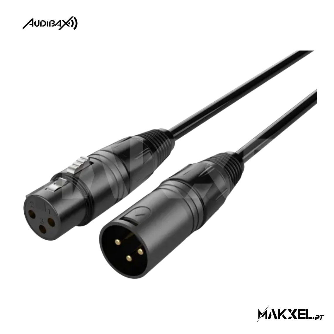 Audibax Silver Black XLR Macho - XLR Fêmea 15 M 1