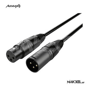 Audibax Silver Black XLR Macho - XLR Fêmea 15 M