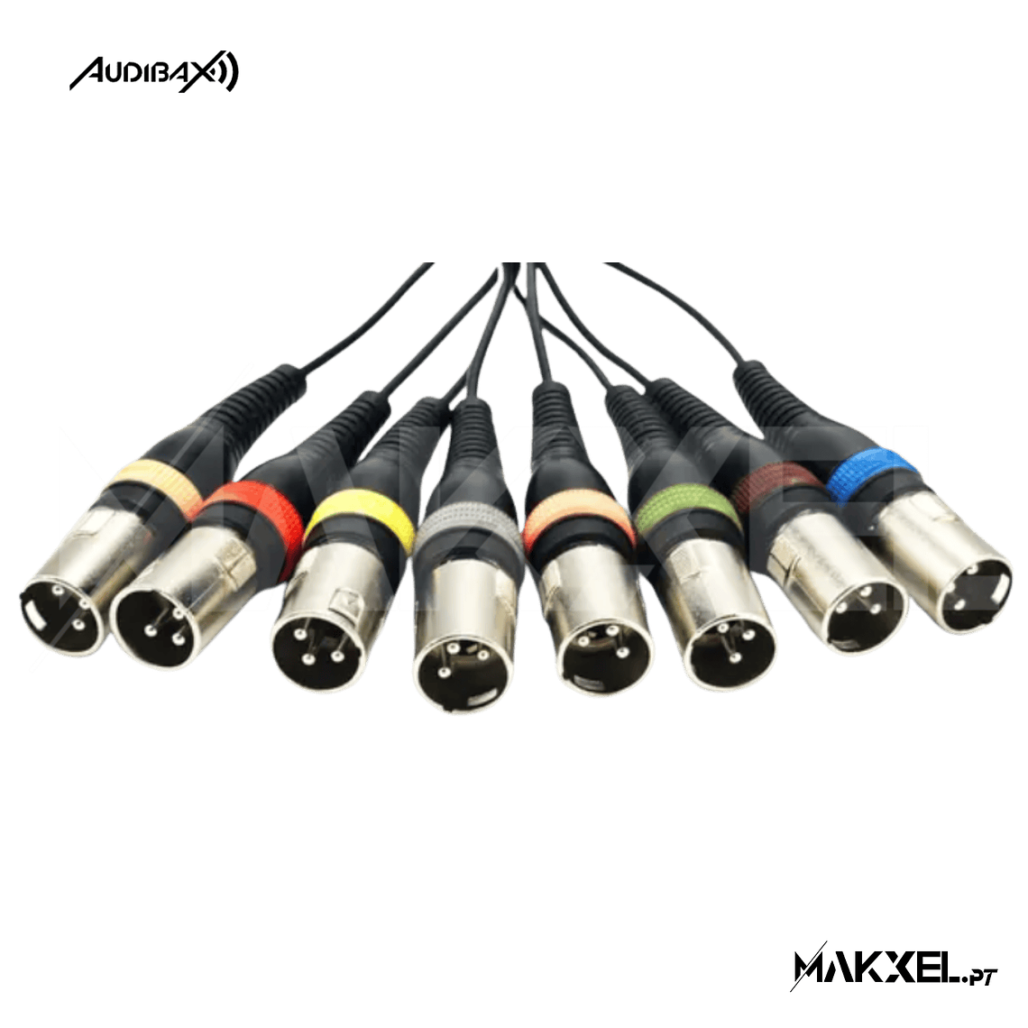 Audibax 8 x XLR macho para 8 x XLR fêmea 3 metros 2