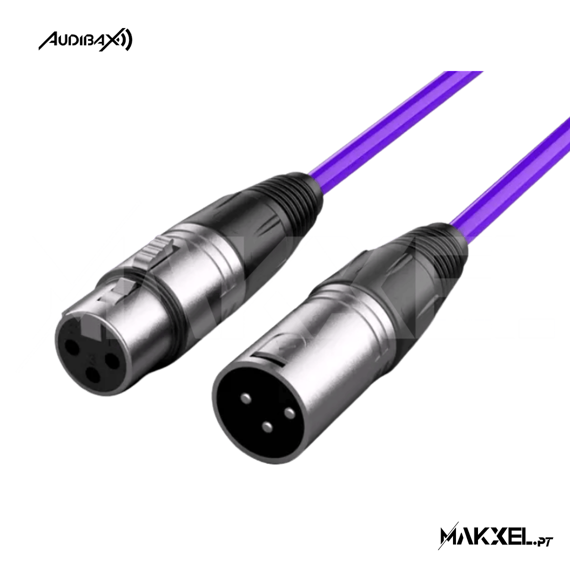 Audibax Silver XLR Macho - XLR Fêmea 15 M Roxo 1
